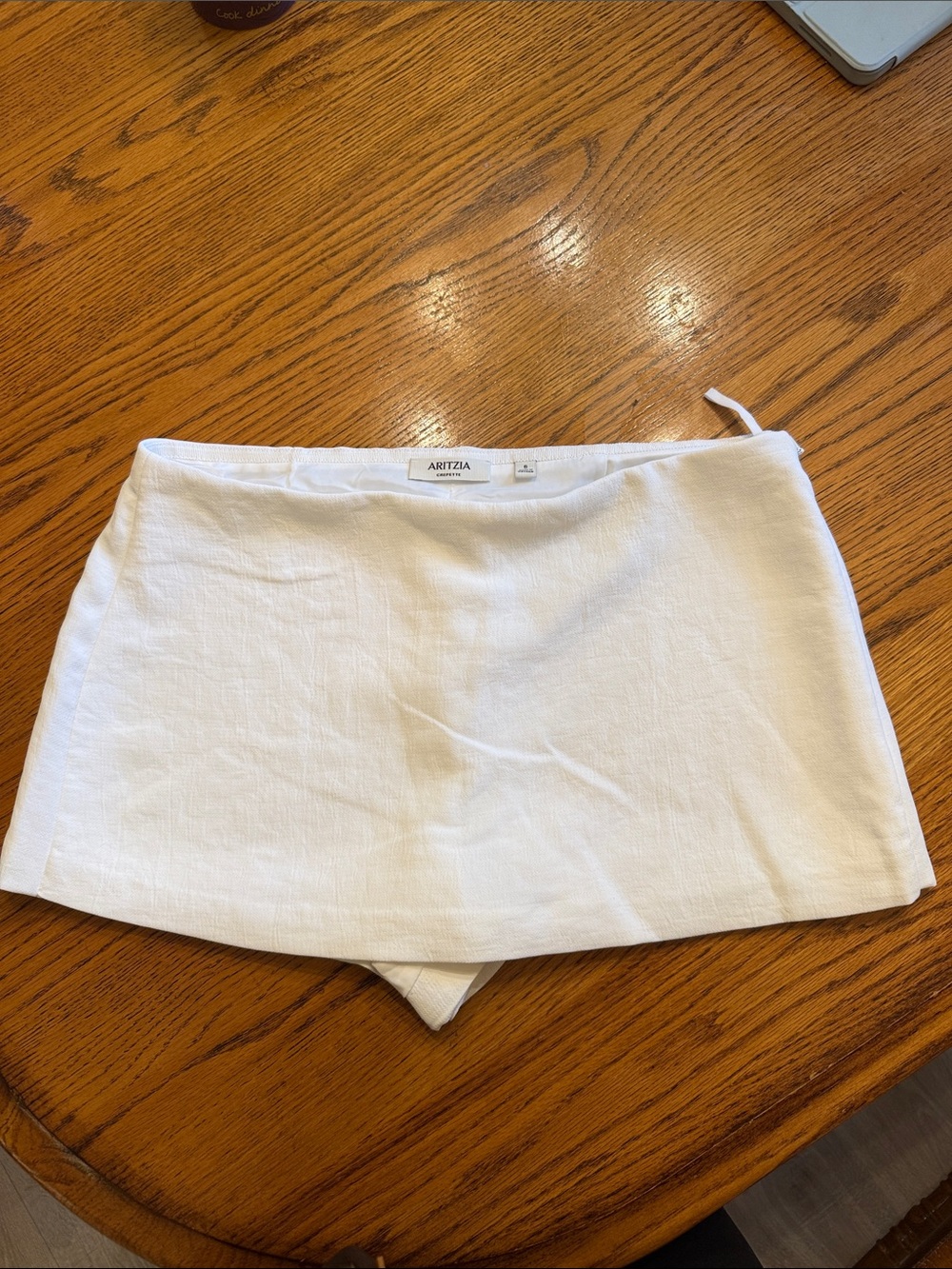 Aritzia White Mini Skort